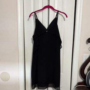 BCBGeneration Black Ruffle Mini Dress